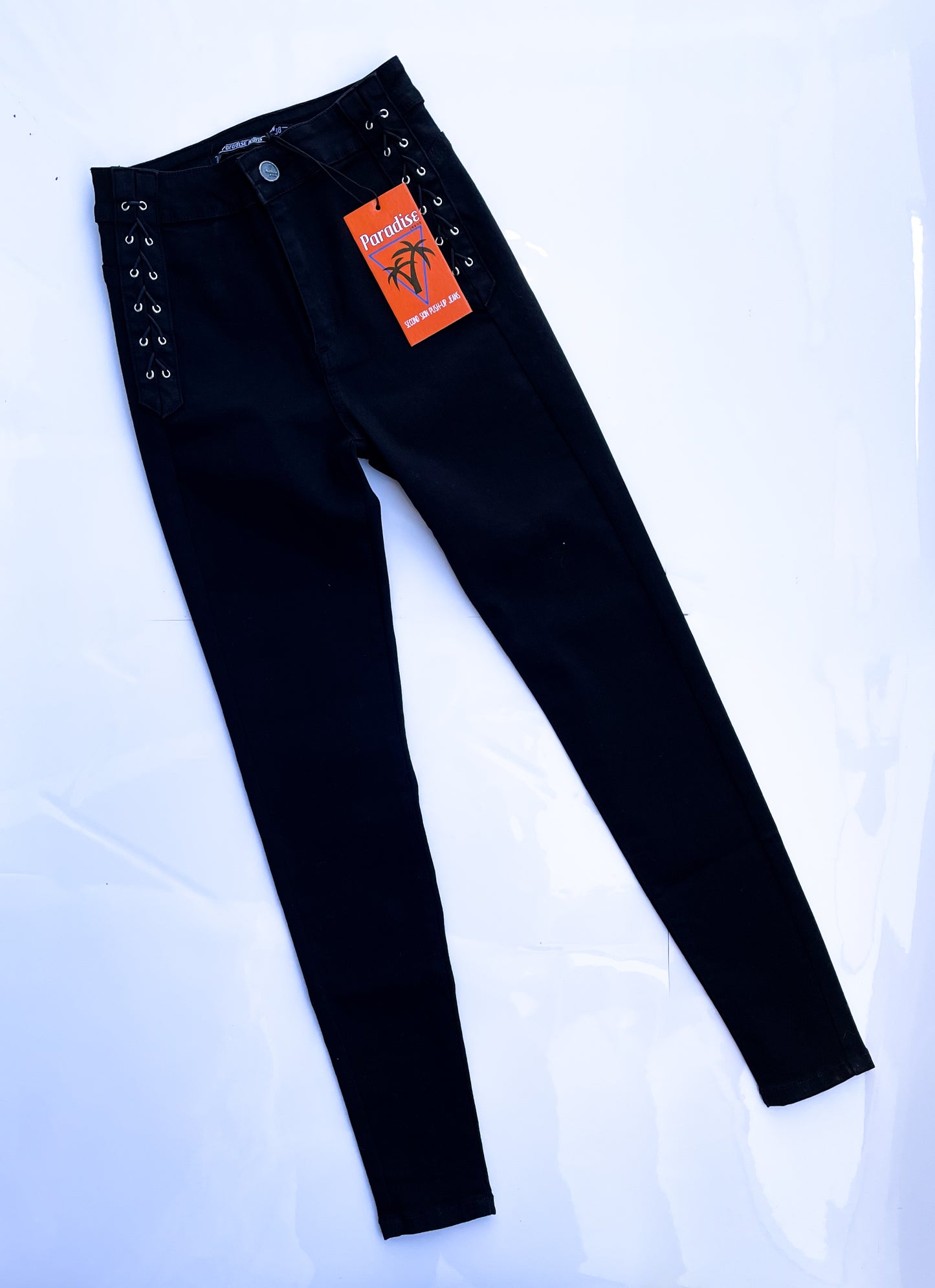 Jeans trenzado negro paradise🤍