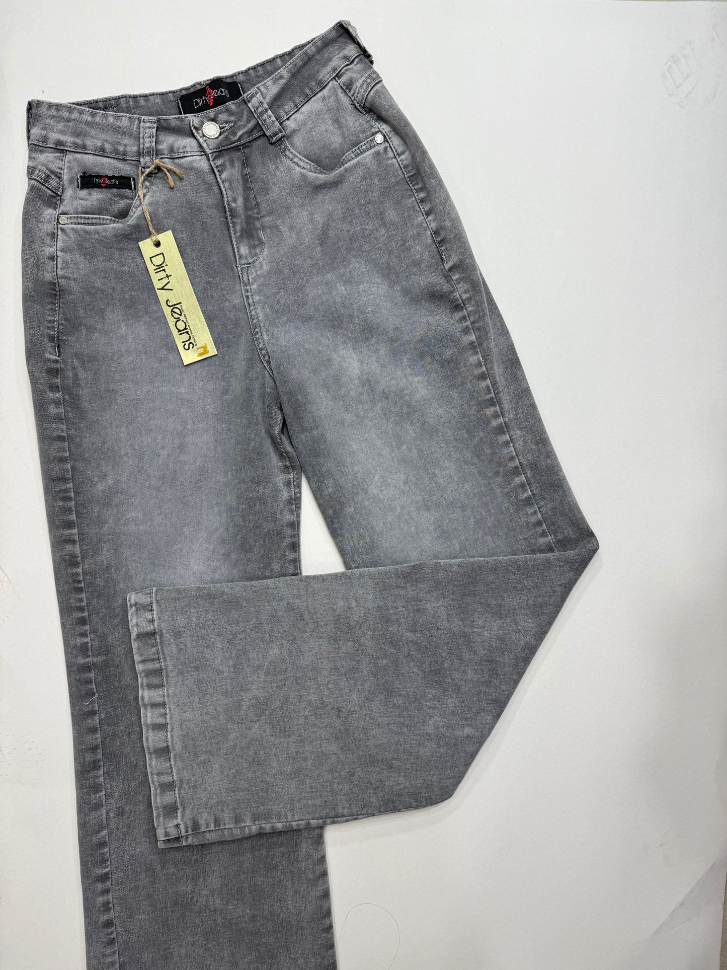Jeans wide leg gris Dirty