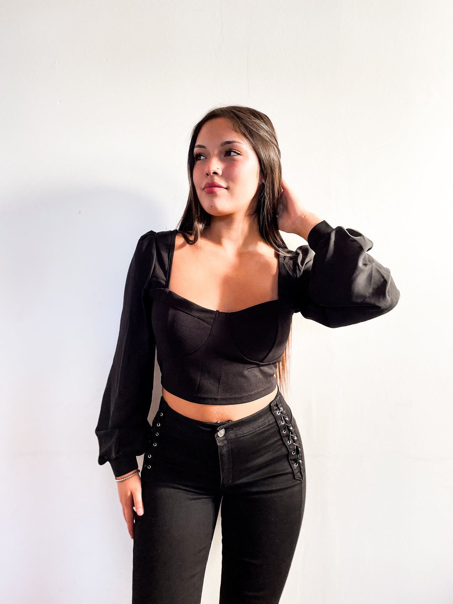 Jeans trenzado negro paradise🤍