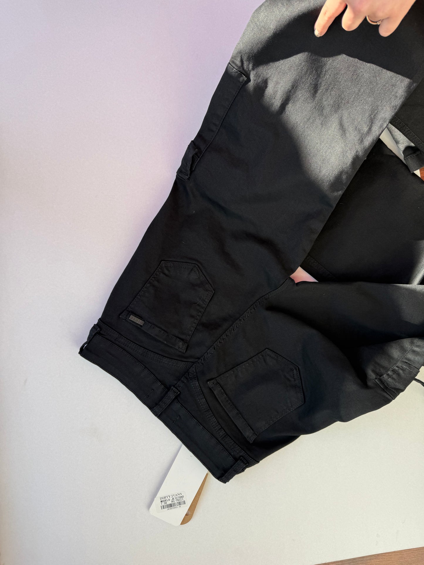 Jeans cargo negro Dirty