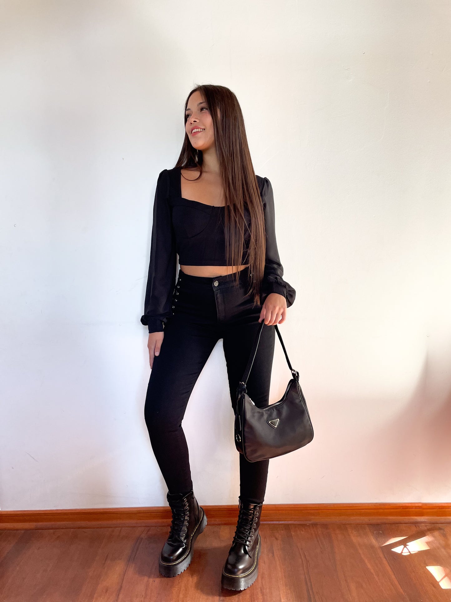 Jeans trenzado negro paradise🤍