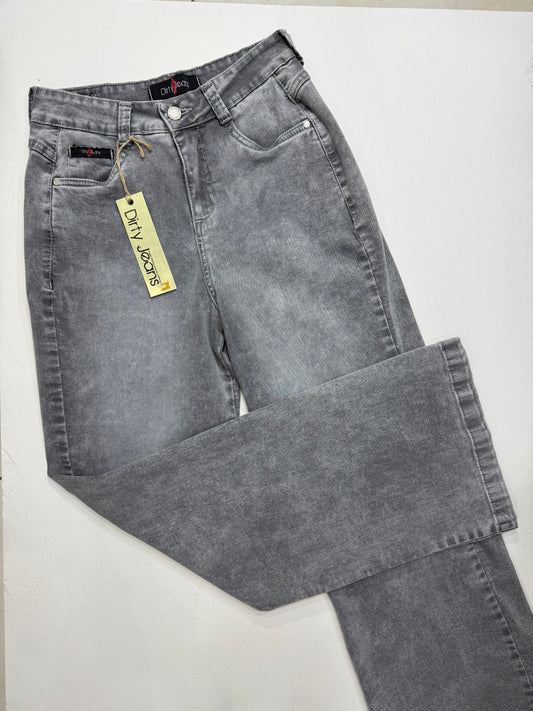 Jeans wide leg gris Dirty